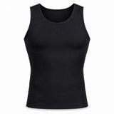 002 Men's Compression Tank — ghost mannequin — 002-black