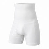 E1005 High Waist Compression Shorts — ghost mannequin — e1005-white