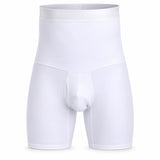 001 Men's High Waist Compression Shorts — white background